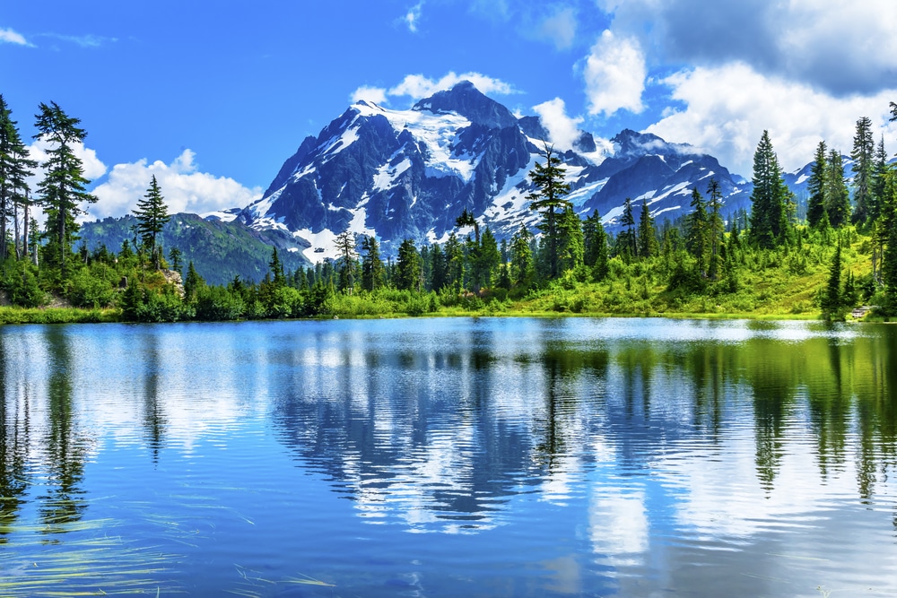 Glamping in Washington, photo of Mount Baker in Washington State 